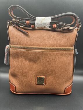 Dooney & Bourke Caramel Brown Pebbled Leather Purse Tote Bag Shoulder NWT